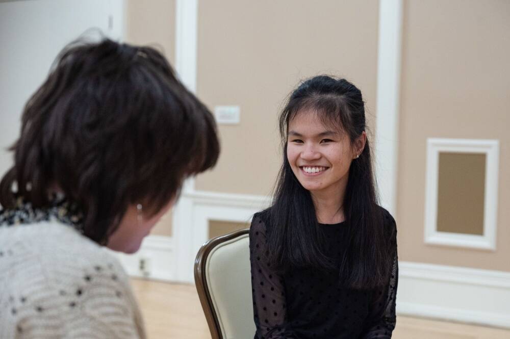 Future educators mentor youth orchestra members